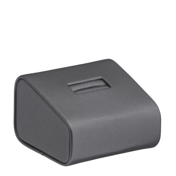 Leatherette single ring display stand with customizable logo branding for wholesale jewelry packaging