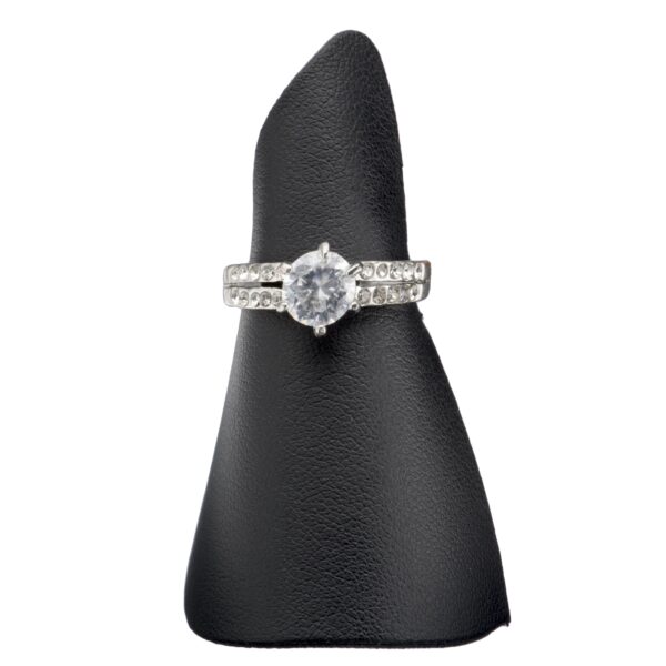 Custom Leatherette Ring Cone Display Stand for Retail Jewelry Premium leatherette ring cone display stand with custom logo branding for jewelry retail packaging