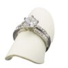 Premium custom leatherette ring display pad in multiple colors with embossed branding for luxury jewelry packaging