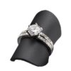 Premium custom leatherette ring display pad in multiple colors with embossed branding for luxury jewelry packaging