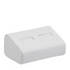 Leatherette double ring stand display with small rectangular design in custom color