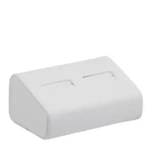 Custom Leatherette Double Ring Stand Display – Small Rectangle Jewelry Box
