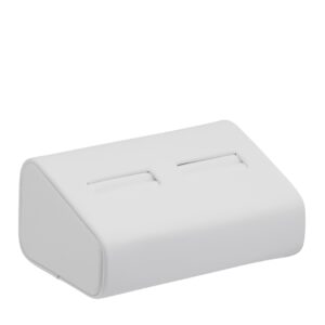 Custom Leatherette Double Ring Stand Display – Small Rectangle Jewelry Box