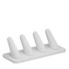 Custom Leatherette 4-Ring Display Stand – Jewelry Packaging & Retail Display Leatherette 4-ring finger display stand with padded holders for jewelry retail and gift packaging