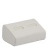 Leatherette double ring stand display with small rectangular design in custom color