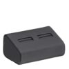 Leatherette double ring stand display with small rectangular design in custom color