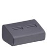 Leatherette double ring stand display with small rectangular design in custom color