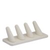 Custom Leatherette 4-Ring Display Stand – Jewelry Packaging & Retail Display Leatherette 4-ring finger display stand with padded holders for jewelry retail and gift packaging