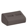 Leatherette double ring stand display with small rectangular design in custom color