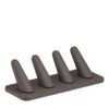 Custom Leatherette 4-Ring Display Stand – Jewelry Packaging & Retail Display Leatherette 4-ring finger display stand with padded holders for jewelry retail and gift packaging