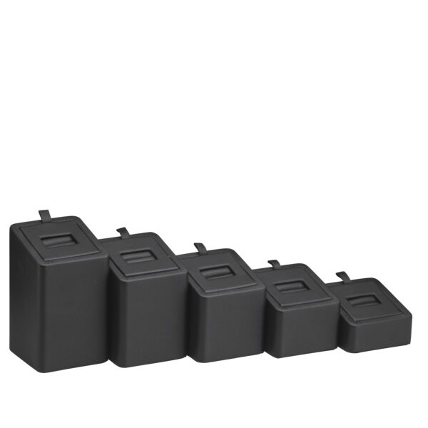 Leatherette Ring Slot Display Stands Set of 5 Leatherette ring slot display stands set of 5, premium jewelry packaging with customizable colors and logos