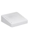 7-row leatherette ring display tray with custom logo branding for jewelry retailers and boutiques