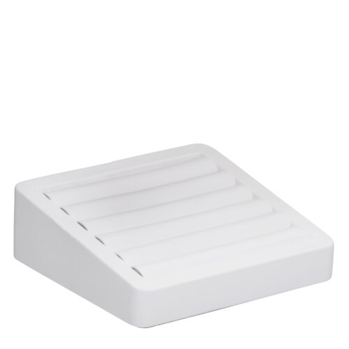 Custom 7-Row Leatherette Ring Display Tray for Jewelers & Retailers 7-row leatherette ring display tray with custom logo branding for jewelry retailers and boutiques