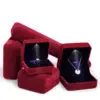 Custom LED Light Luxury Earring Box with Flocking Finish – OEM/Private Label Premium custom LED light earring box with luxury flocking finish and professional jewelry display compartments