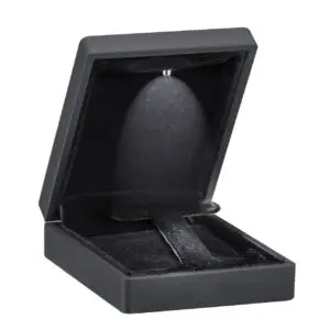Custom Black LED T-Style Earring Display Box with Branded Packaging