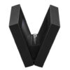 Black LED slim engagement ring box with custom branding and illuminated display—premium jewelry packaging