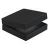 Black LED slim engagement ring box with custom branding and illuminated display—premium jewelry packaging
