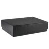 Premium black LED-lit necklace display box with custom logo branding and foam insert