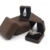 LED light-up ring box with velvet lining and custom jewelry branding