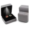 LED light-up ring box with velvet lining and custom jewelry branding