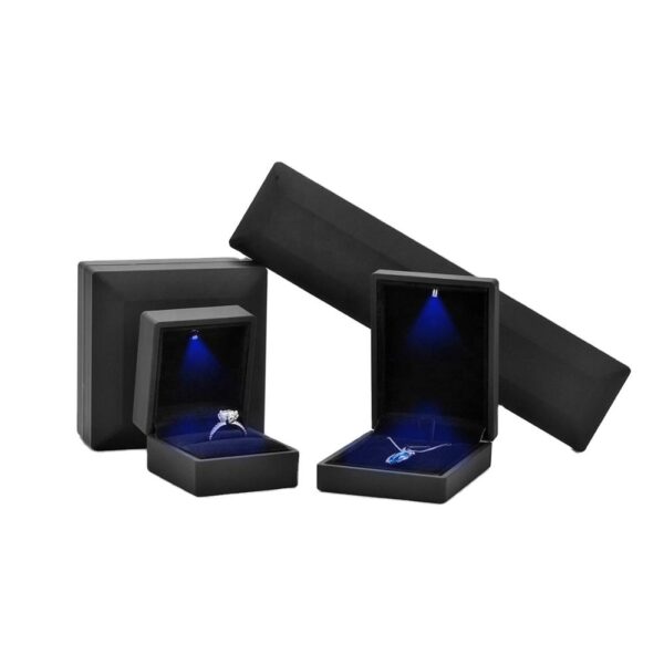 Illuminated LED Ring Box with Custom Jewelry Packaging – Wholesale Premium custom LED-illuminated ring box with jewelry insert for wholesale packaging