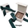 Premium linen jewelry gift box with magnetic closure, custom printed logo, eco-friendly material