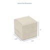Custom linen weave ring box with hinged closure and removable insert tray for jewelry packaging