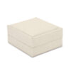 Linen weave fabric t-bar pendant presentation box with woven texture detail