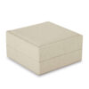 Large linen weave pendant box with custom logo embossing and premium interior – luxury jewelry packaging