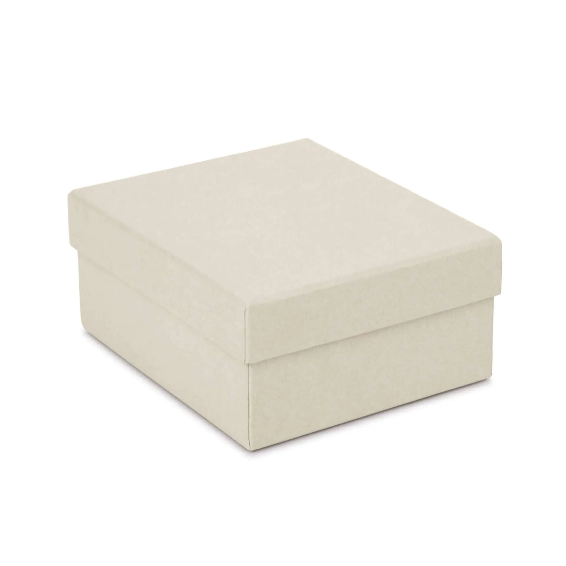 Linen weave fabric t-bar pendant presentation box with woven texture detail