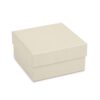 Large linen weave pendant box with custom logo embossing and premium interior – luxury jewelry packaging