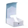 Premium ribbed kraft paper snap-closure earring box with custom branding and eco-friendly options for jewelry retailers