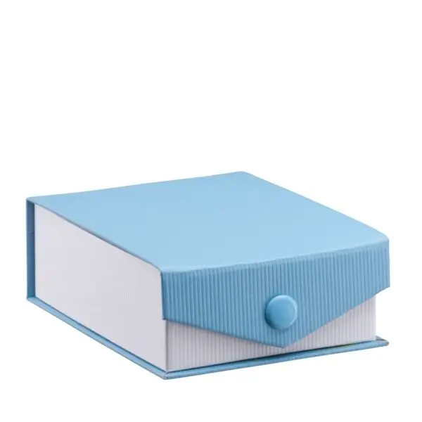 Premium ribbed kraft paper snap-closure earring box with custom branding and eco-friendly options for jewelry retailers