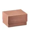 Luxury leather cufflink display box with custom foam insert and embossed branding