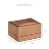 Luxury leather cufflink display box with custom foam insert and embossed branding