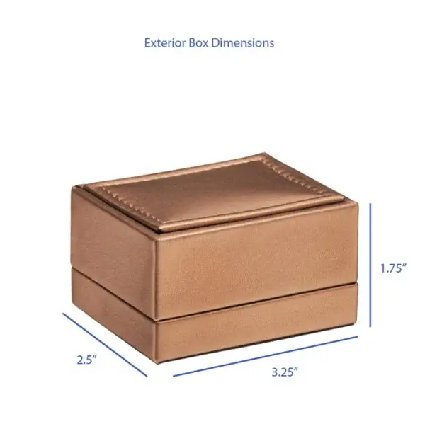 Luxury leather cufflink display box with custom foam insert and embossed branding