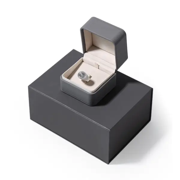 Luxury Diamond Jewelry Set Rigid Box - Custom OEM Packaging Luxury diamond jewelry set rigid gift box with custom logo printing, premium finishes, and custom foam insert