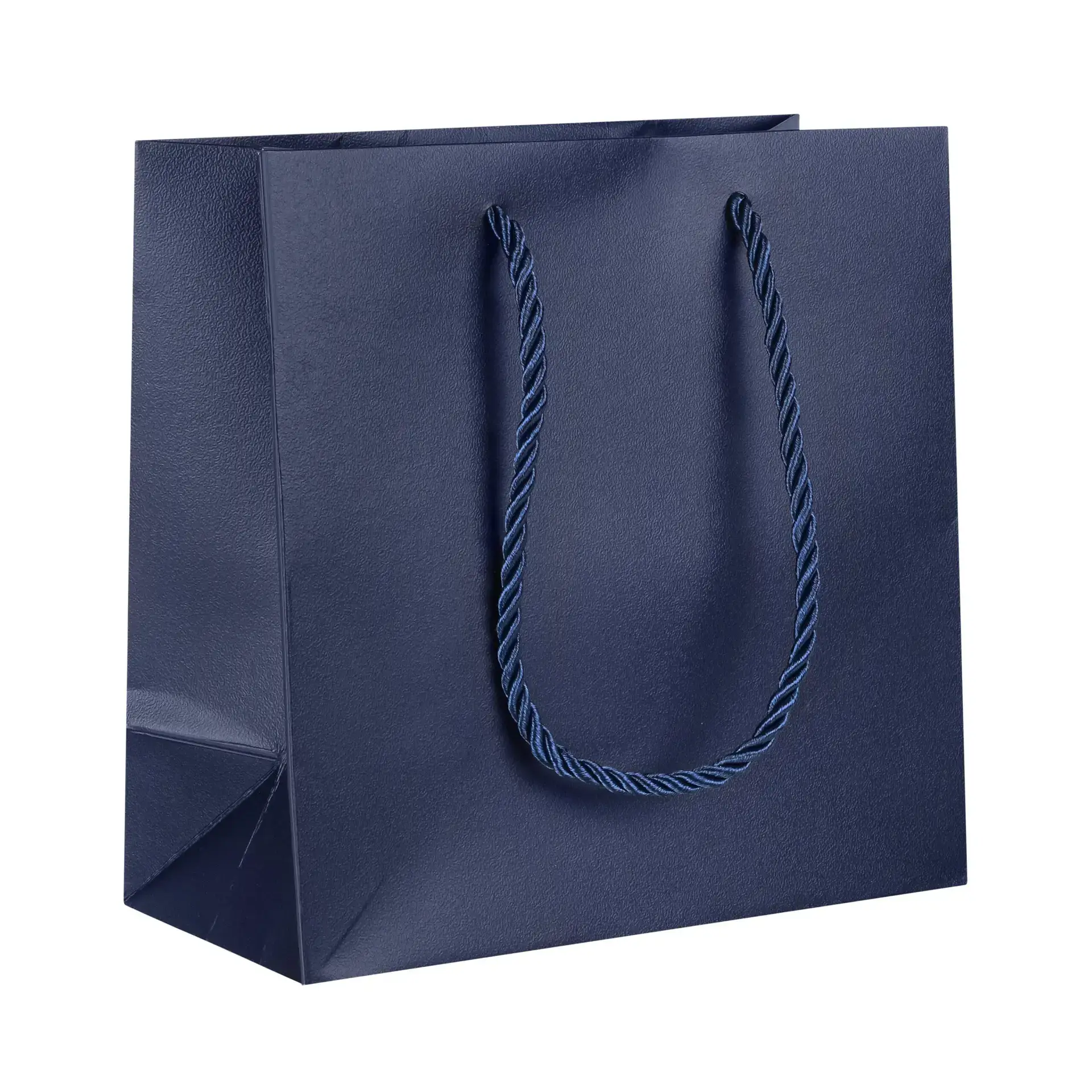 Luxe heavy-duty custom jewelry gift bag in jewel size with logo branding, available in premium kraft, FSC paper, and fabric.