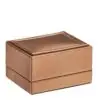 Premium luxury leather earring box with custom logo embossing and soft-touch finish