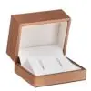 Premium luxury leather earring box with custom logo embossing and soft-touch finish