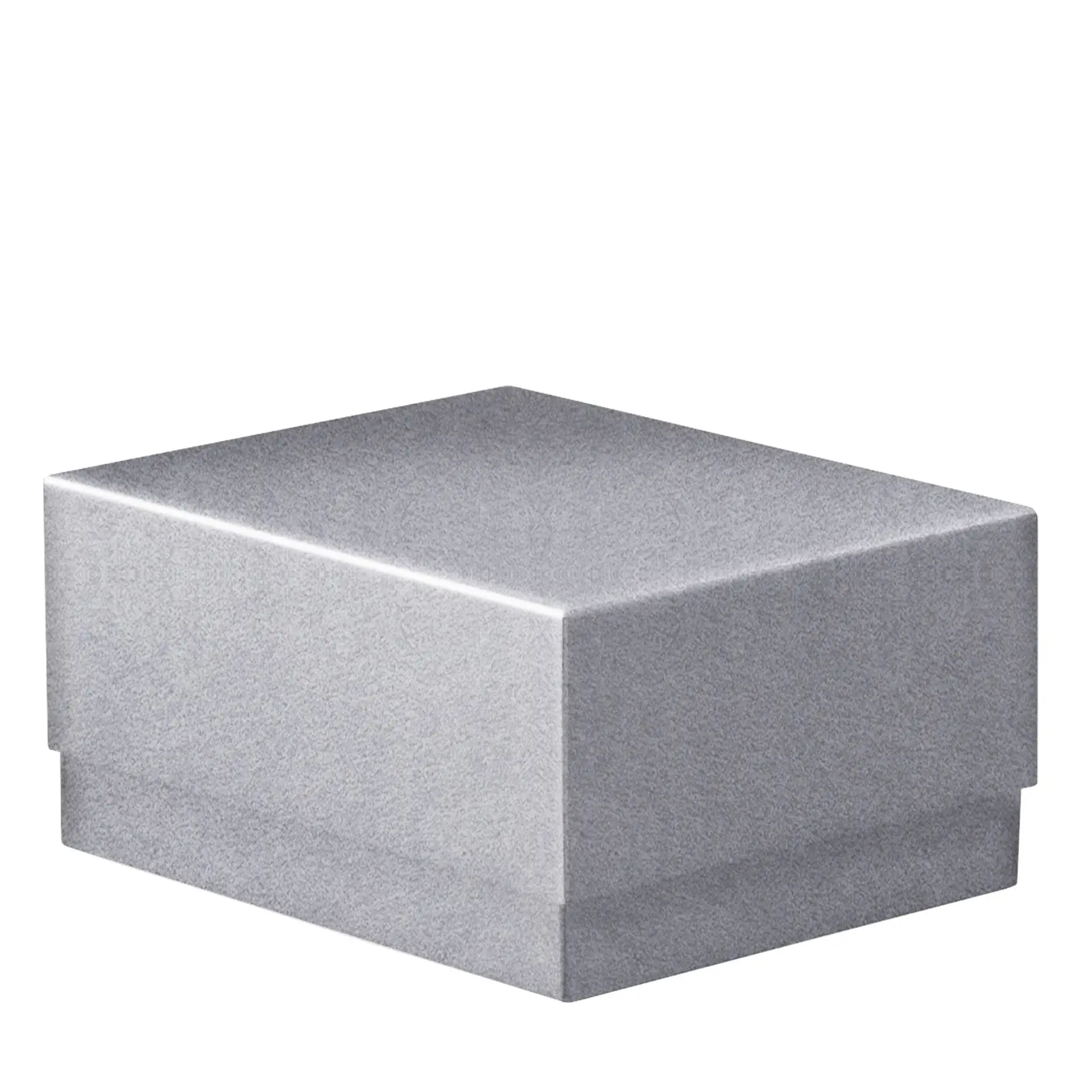 Custom luxury leather flat pad jewelry box with embossed logo and padded interior display
