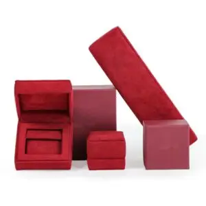 Custom Luxury Red Rigid Jewelry Boxes | OEM Wholesale Packaging