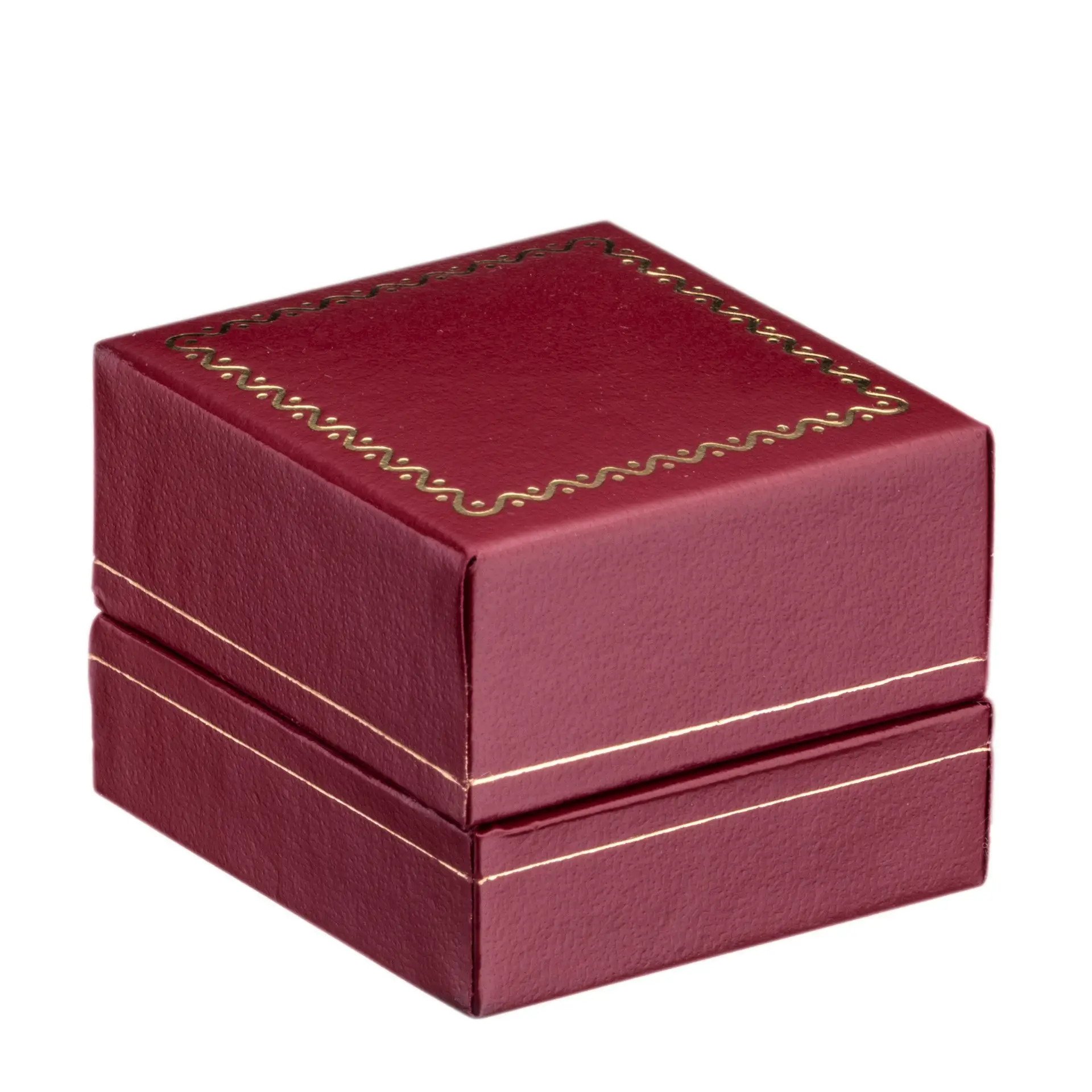 Premium custom luxury ring box with vintage elegant design, velvet insert, magnetic closure, and custom logo branding