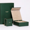 Custom magnetic closure jewelry boxes with foam inserts and logo branding – luxury rigid packaging
