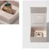 Light Khaki Magnetic Ring Boxes with Nested Gift Box – OEM Jewelry Packaging Light khaki custom magnetic ring box with nested gift box for jewelry retailers and brands