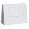 Custom matte euro tote bag in landscape format with branded jewelry packaging, reinforced handles, and professional finish