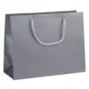 Custom matte euro tote bag in landscape format with branded jewelry packaging, reinforced handles, and professional finish