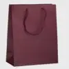 Custom matte finish Euro tote bag, compact size, with full-color logo branding for jewelry packaging and retail
