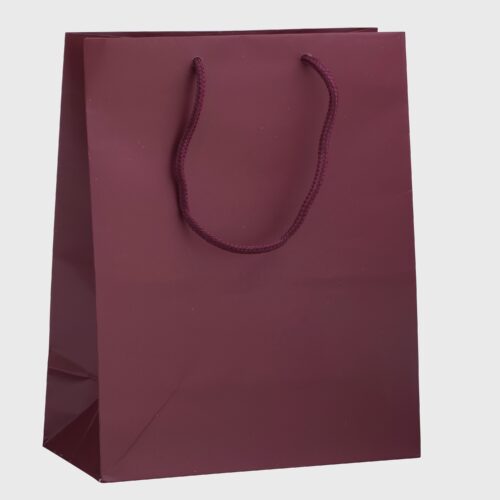 Custom matte finish Euro tote bag, compact size, with full-color logo branding for jewelry packaging and retail