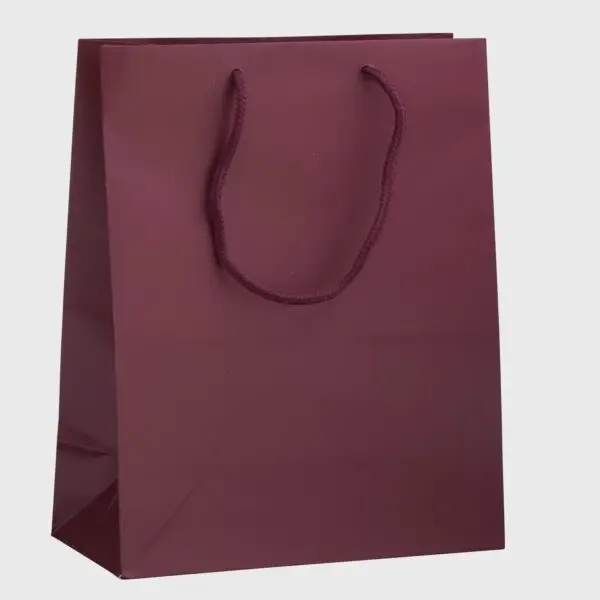 Custom matte finish Euro tote bag, compact size, with full-color logo branding for jewelry packaging and retail